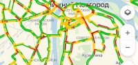 Загруженность нижегородских дорог оценивается в шесть баллов