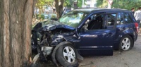 Водитель «Митсубиси» врезался в дерево в Бутурлинском районе: 2 раненых